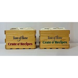 Taste of Home Crate o' Recipes First Second Edition Recipe Cards Complete Wood
